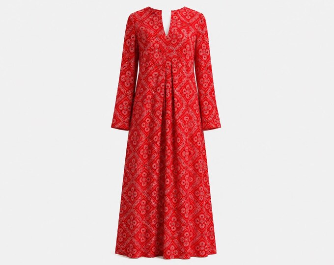 Bandana Fabric Kaftan from the 1970s
