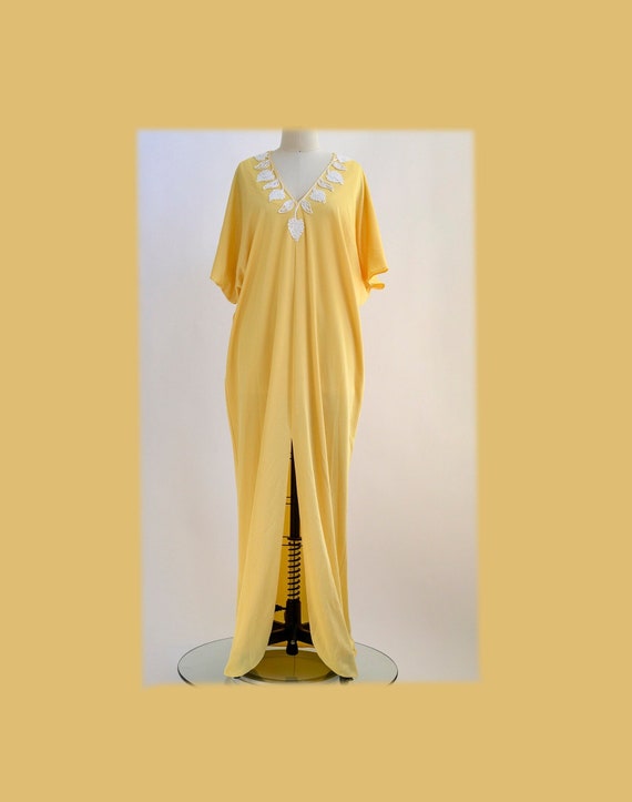 Vintage Bonwit Teller maxi dress kaftan/caftan fr… - image 1