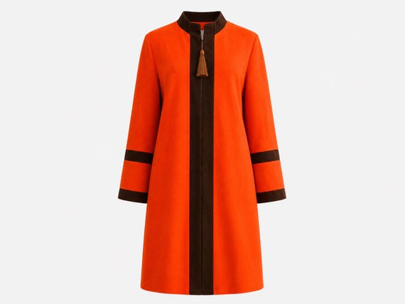 1960s Mod Orange Scooter Dress | Gogo Dress | Loungewear
