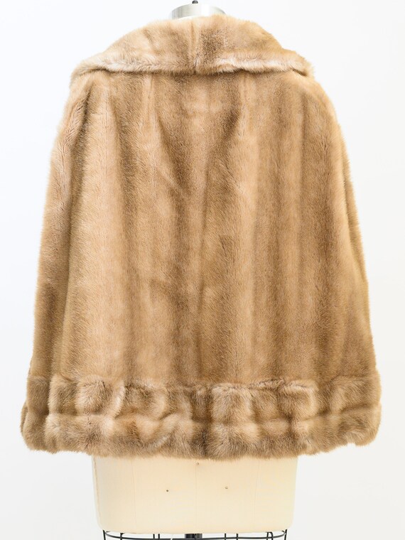 Faux Fur swing jacket from the 1970s. Capelet, st… - image 6