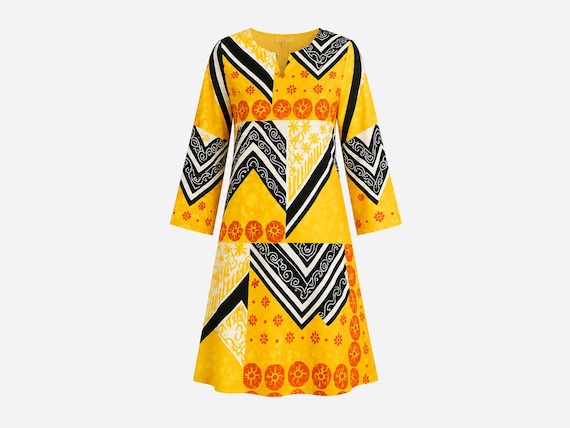 1960s BH Wragge Silk Mini Dress | Gogo Style | Will Fit Small, Medium