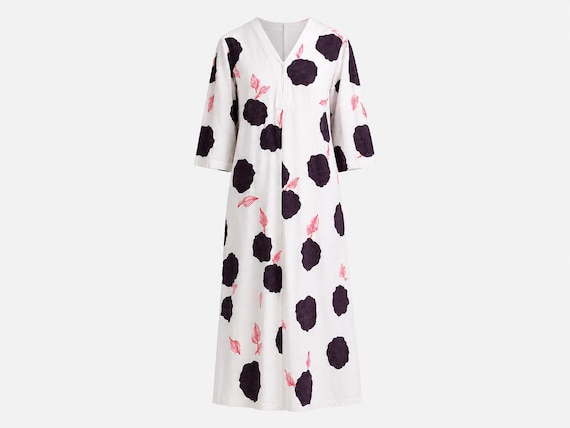 Cotton David Brown Patio Dress from the 1980s