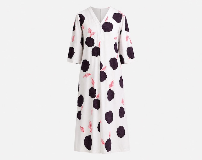 Cotton David Brown Patio Dress from the 1980s