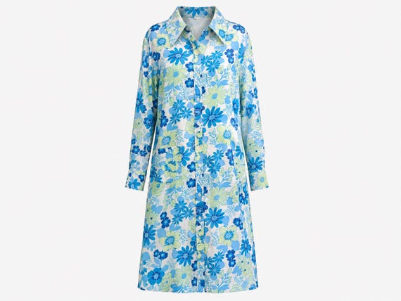 Jane Hunter Floral Shirt Dress from the 1960s