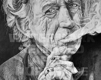 ローリング・ストーンズ：キース・リチャーズ 24 x 36 インチ ロール型