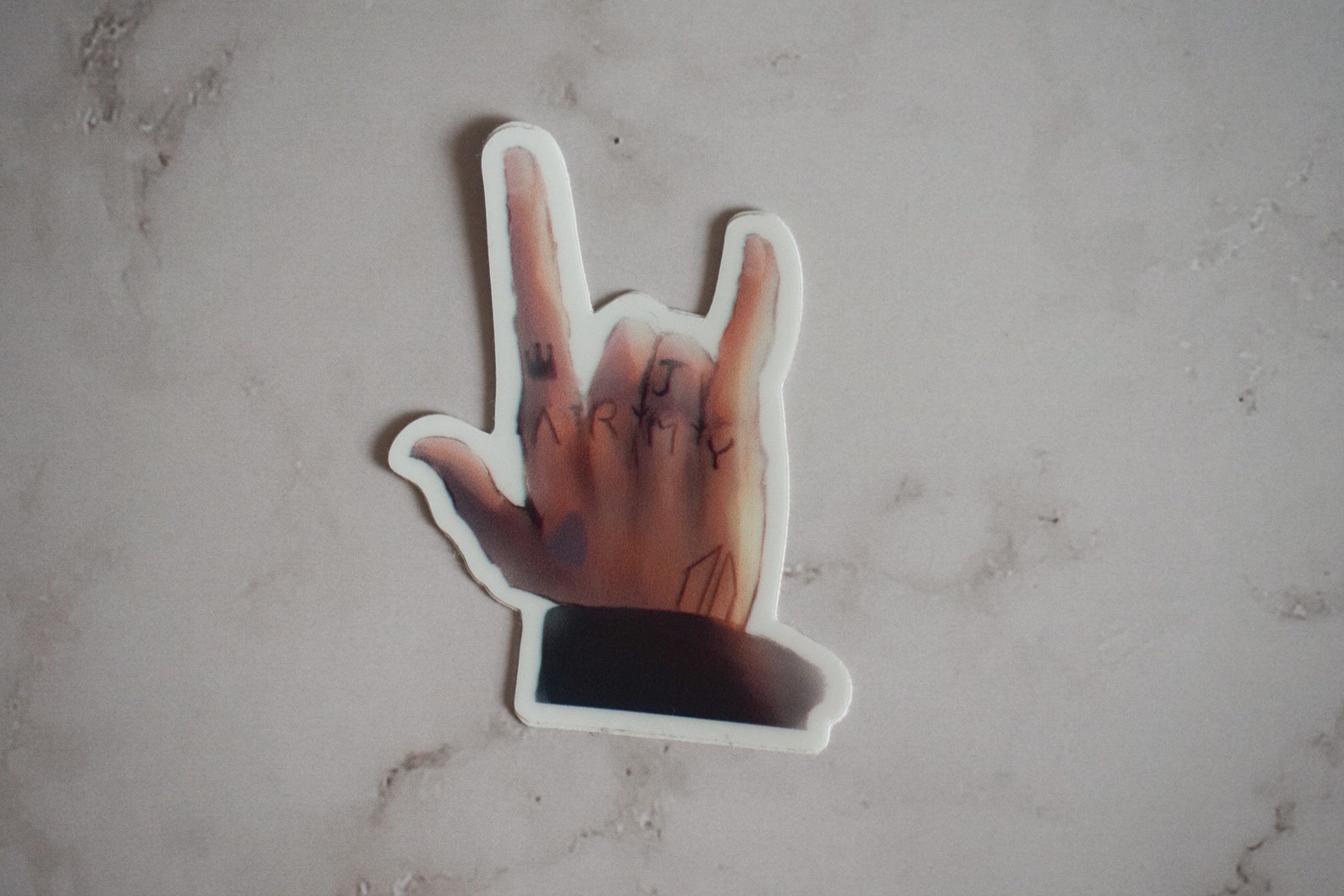 BTS Boy With Luv Jungkook JK Hand Sticker Etsy
