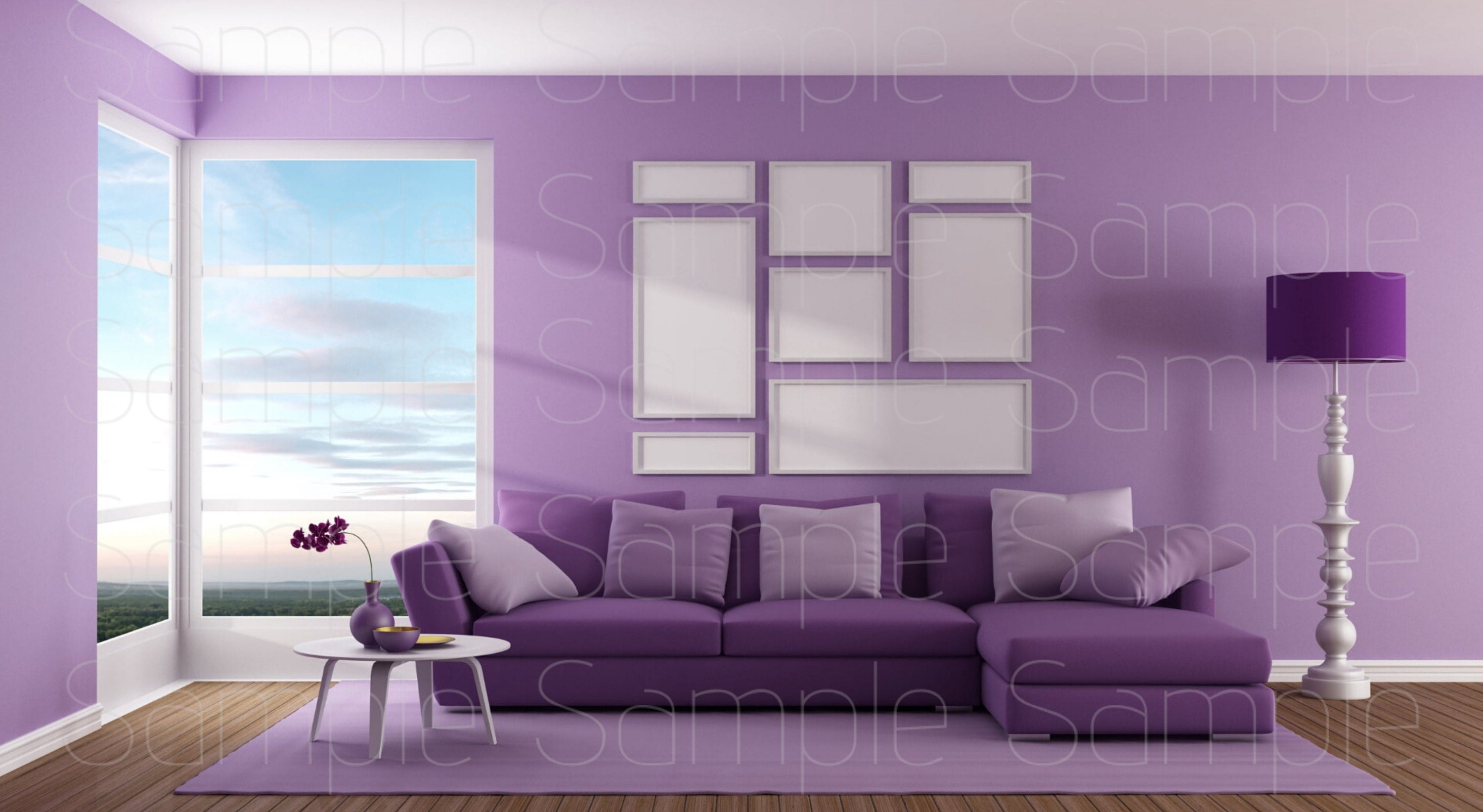 Purple background home living room Etsy