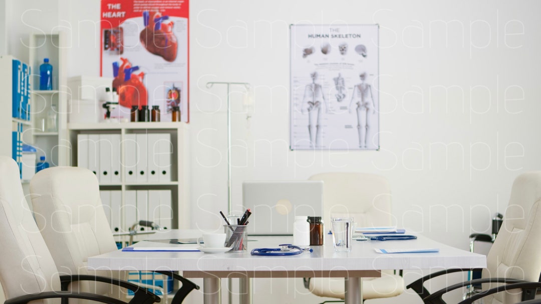 Zoom Background Dr Doctors Office Digital Backdrop Teams Skype Office