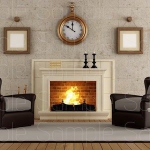 Zoom background home cozy living office room