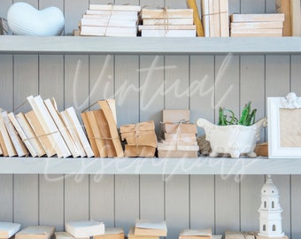 Zoom Virtual Backgrounds | Backdrop | Office Background | Coastal Bookshelf | Bookcase | Microsoft Teams | Facebook | WebEx | Skype | Google