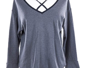 long tail white blouse
