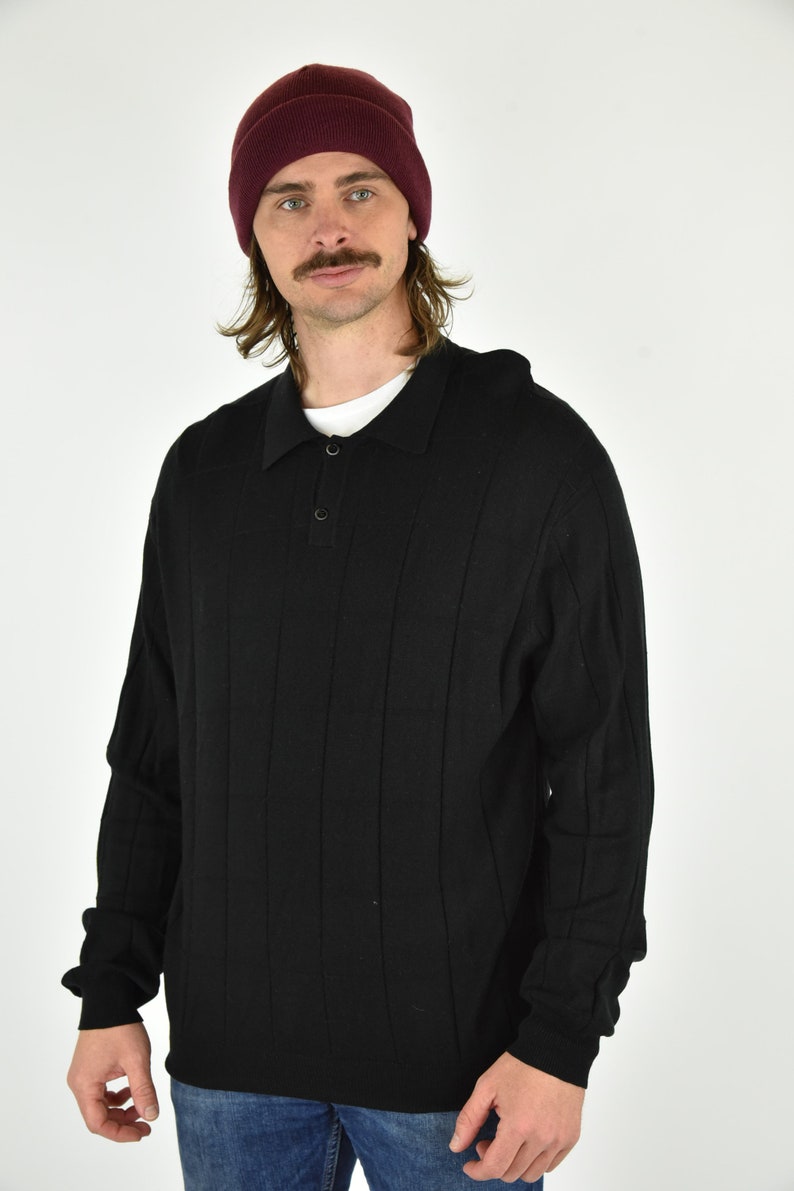 Vintage 90/'s Tasso Elba Black Sweater Size LG