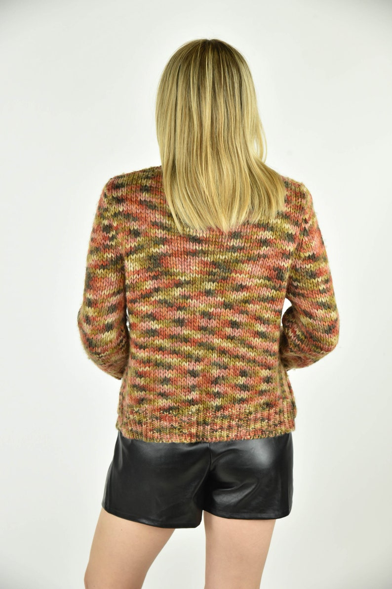 Vintage 90/'s Ruby Rd Orange Cardigan Size LG