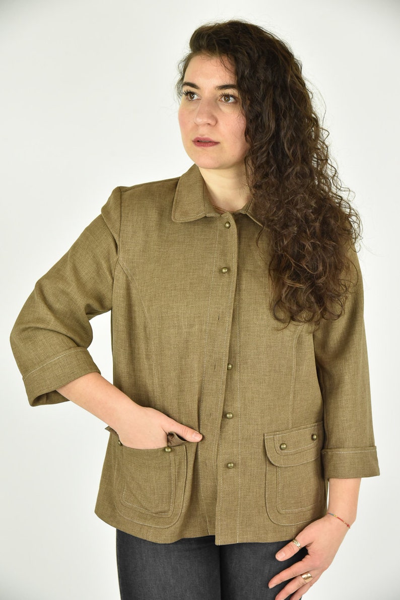 Vintage 90/'s Alfred Dunner Tan Jacket Size 8
