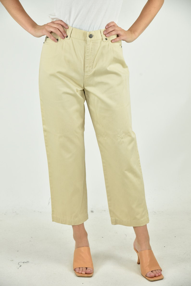Ivory Capris Size 8 Vintage 90/'s Lauren Jeans Co