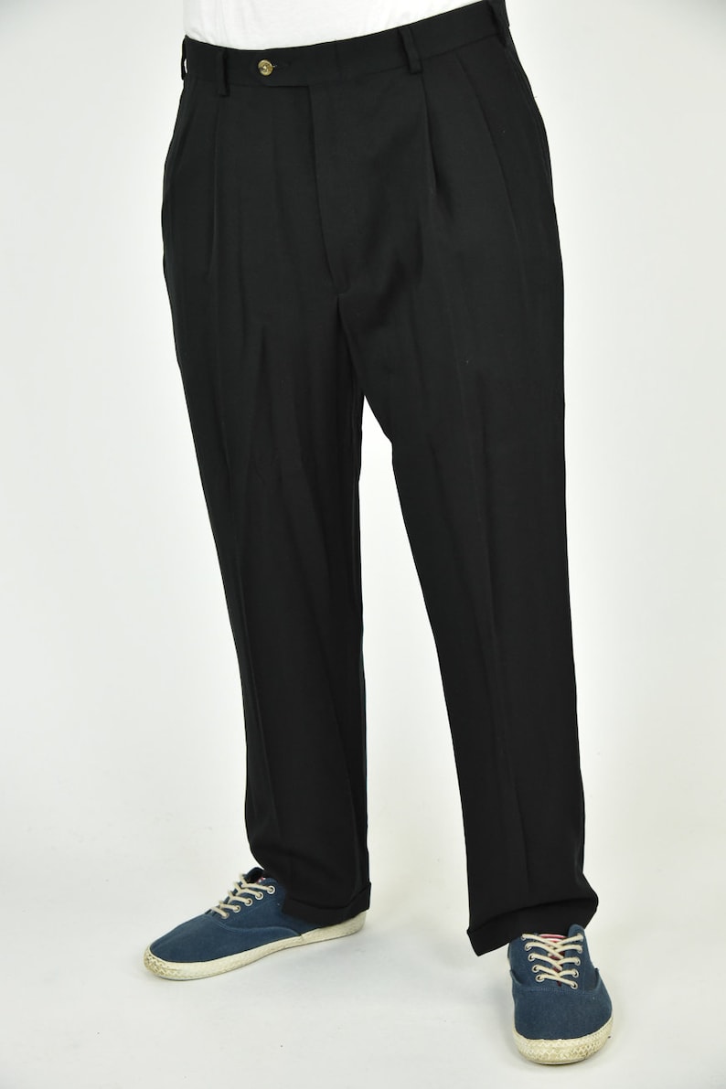 Vintage 90/'s Tommy Hilfiger Black Dress Pants Size 36