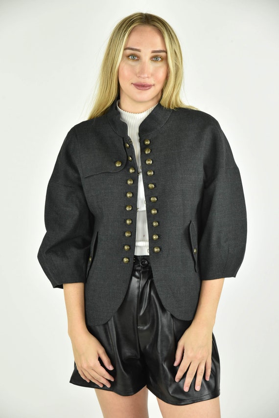 Vintage 90's BCBG Maxazria Grey Blazer Size XS