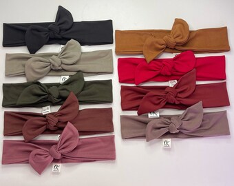 Tie Headband | Available in 16 Colours | Adjustable Bow Headband | Knotted Headband | DBP