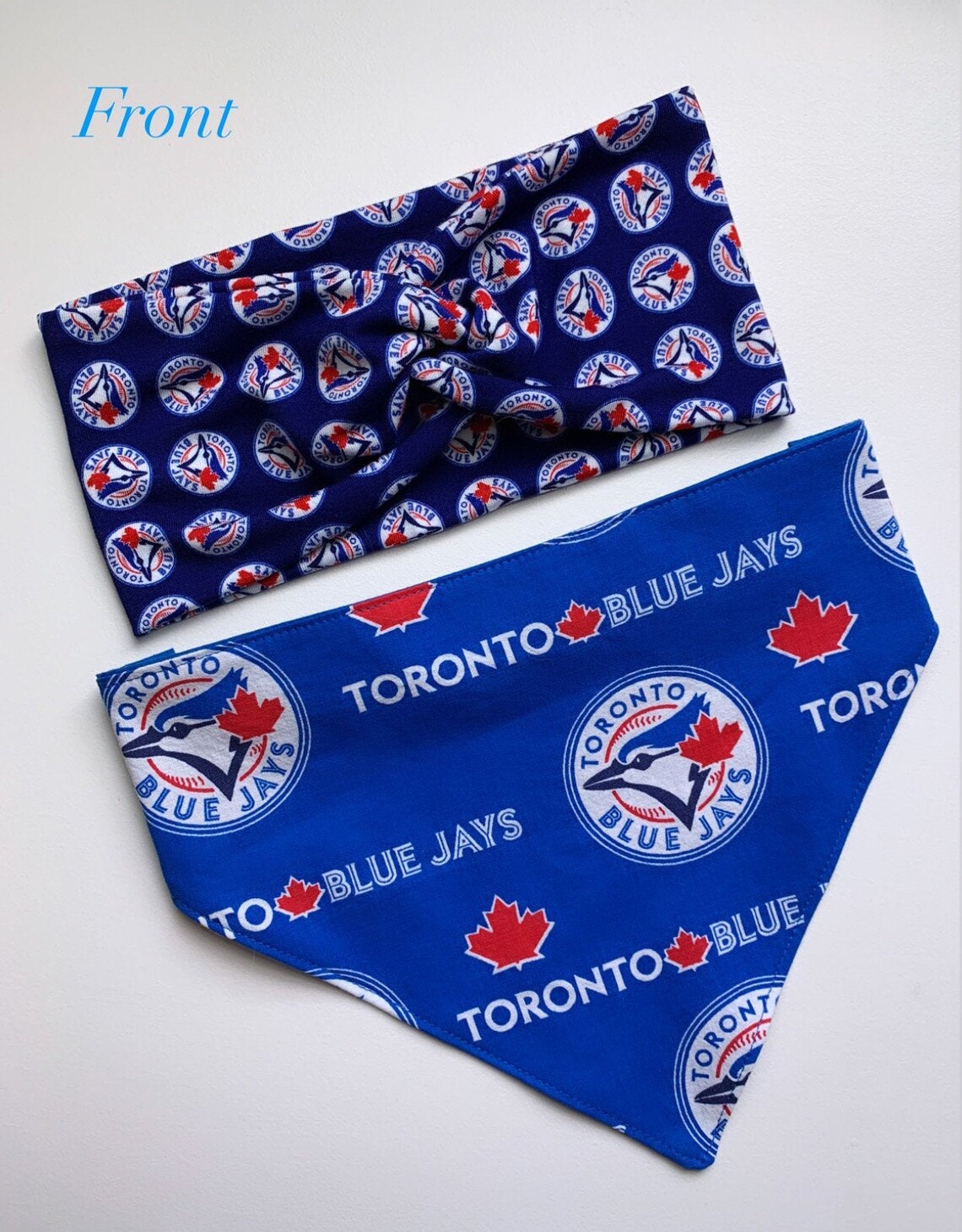 Blue Jays Dog Bandana Set Matching Dog Bandana and Headband Etsy