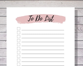 To Do List Download, To Do Checklist, Printable To Do List, To Do List Planner, Checklist Printable, To Do List Printable, To Do Notepad