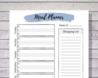Meal Plan Printable, Menu Plan Printable, Weekly Menu Planner, Printable Meal Plan, Weekly Meal Plan, Week Meal Plan, Weekly Meal Planner