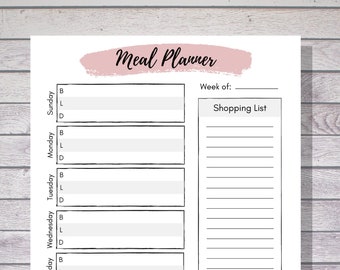 Meal Plan Printable, Menu Plan Printable, Weekly Menu Planner, Printable Meal Plan, Weekly Meal Plan, Week Meal Plan, Weekly Meal Planner