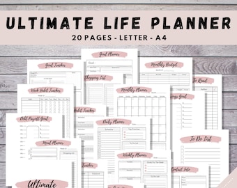 Ultimate Life Planner, Life Planner Digital, Ultimate Life Binder, Printable Life Plan, Planner Life Binder, Printable Planner