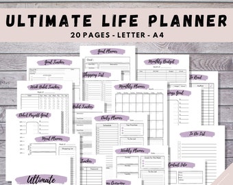 Ultimate Life Planner, Life Planner Digital, Ultimate Life Binder, Printable Life Plan, Planner Life Binder, Printable Planner