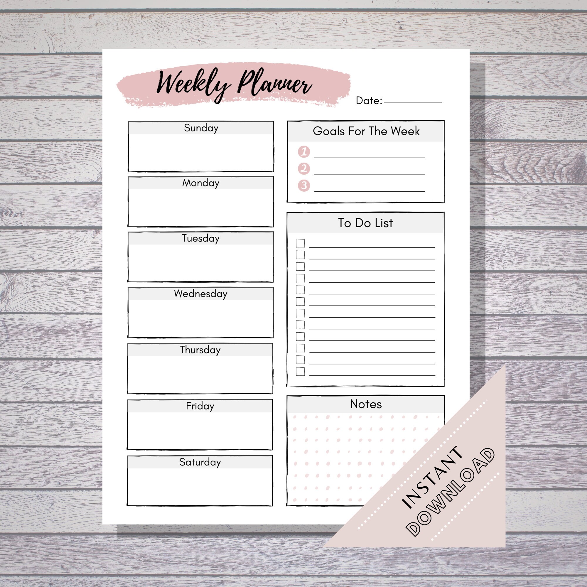 Planner Bundle Printable Planners Planner Pack Life Planner Etsy