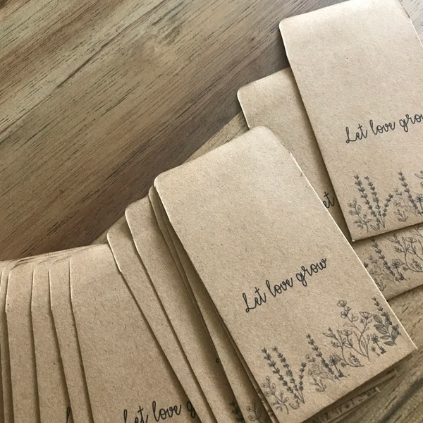 Seed packet favors for party/ wedding/ shower