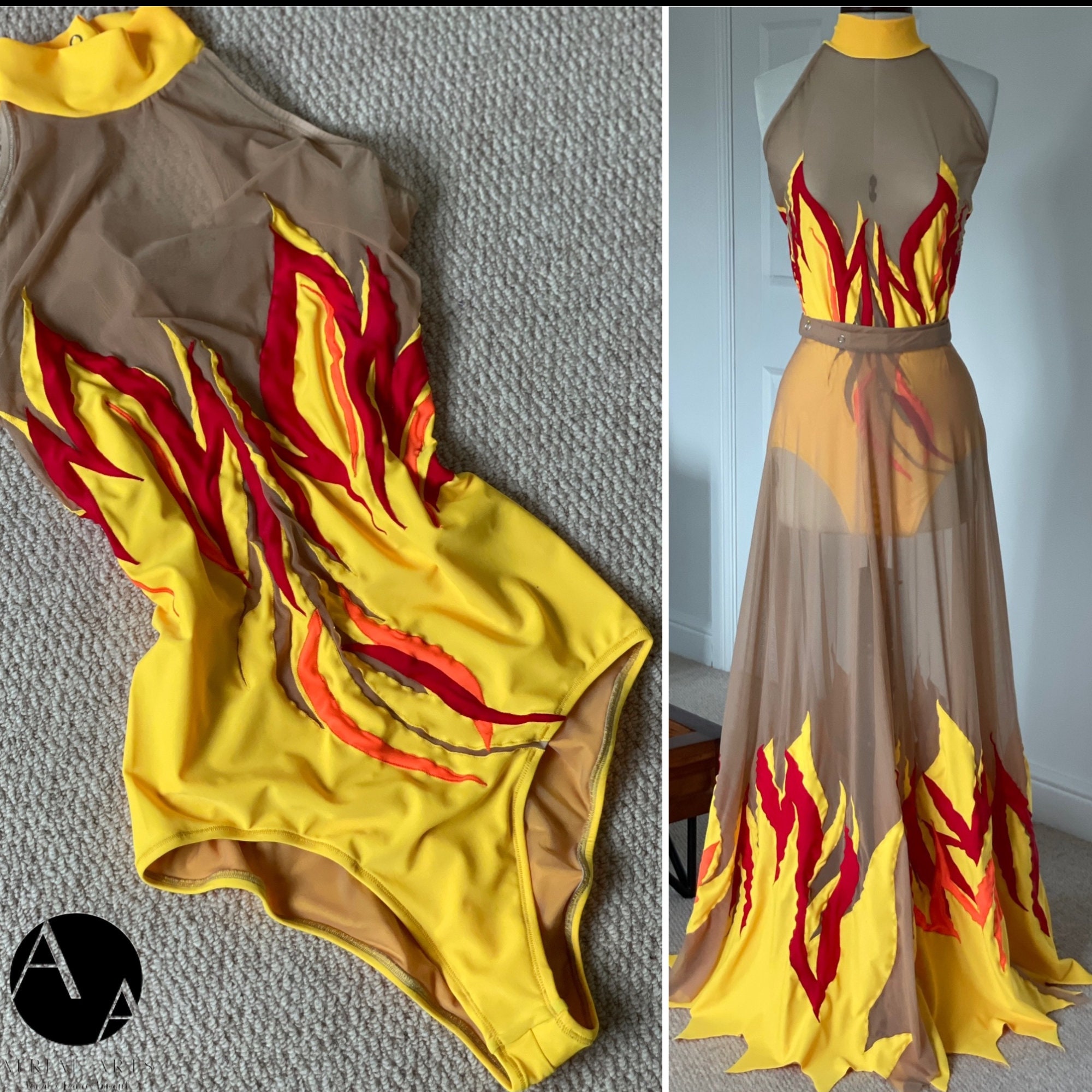 Fire dance costume top