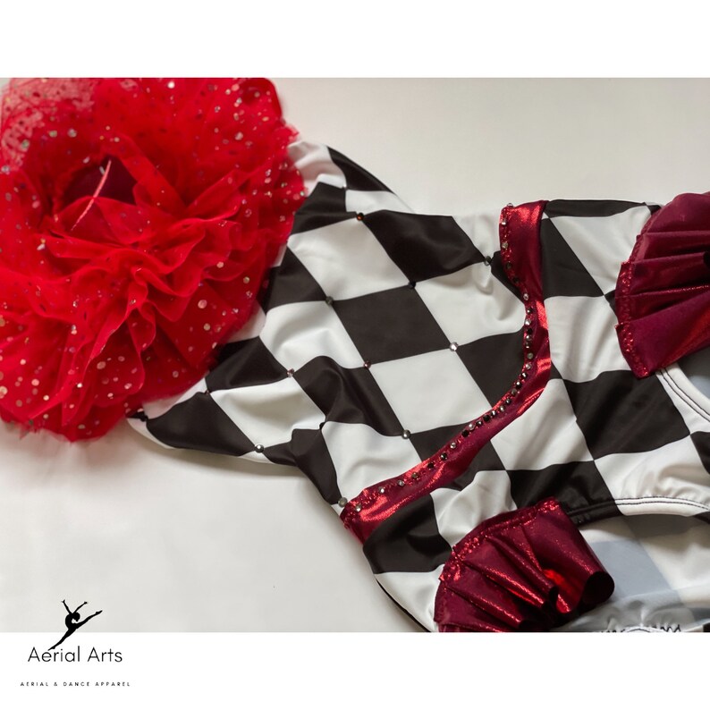 CUSTOMISABLE Circus Costume Bodysuit Harlequin With Neck Etsy