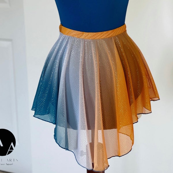 Customisable Dance Lyrical Flow Skirt Full Circle Ballet Rehearsal Skirt • Mesh • Ballet Practice Skirt Dance Acro Skirt