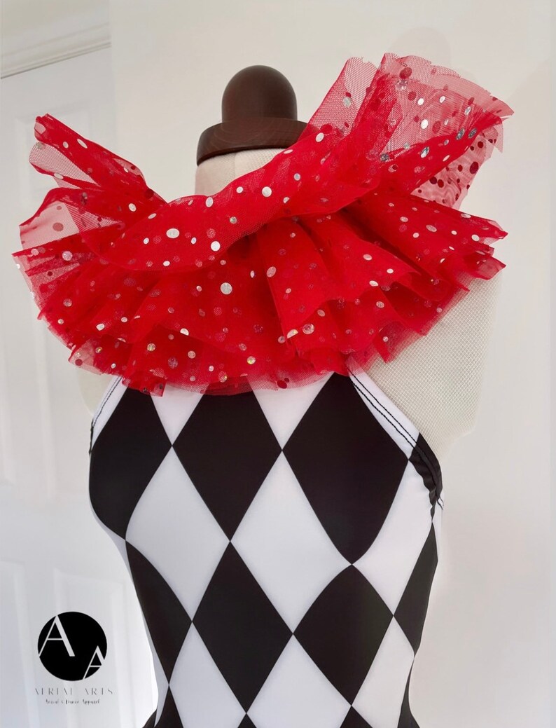 CUSTOMISABLE Circus Costume Bodysuit Harlequin With Neck Etsy