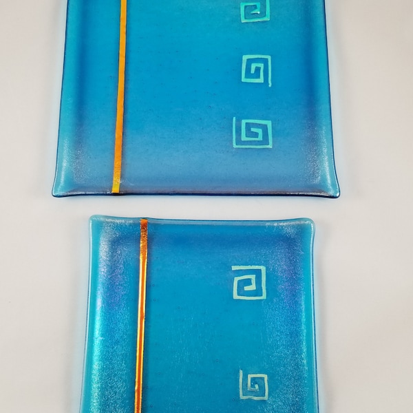 Dichroic Glass Plate Etsy