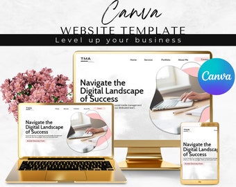 Canva Website Template for Social Media Manager