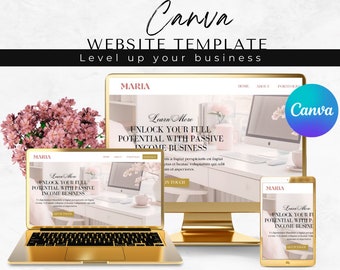 Canva Website Template for Passive Income Coach