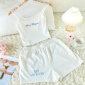 Mrs. Pajama Set with Embroidered Detailing for Bride, Bridal Shower Outfit & Engagement Gift, Bride Pajamas, Mrs. Set, Bridal Shower Outfit product logo