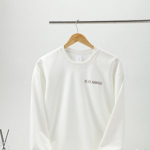 Sweat-shirt personnalisé avec chiffres romains brodés, cadeau pour couple, sweat à capuche personnalisé avec date et initiales, fiançailles, anniversaires, EVJF image 8