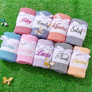 Personalized Beach Towels, Turkish Beach Towel, Beach Towel Gift, Personalized Gifts, Bridesmaid Gift, Bachelorette Party Favor, Beach Towel