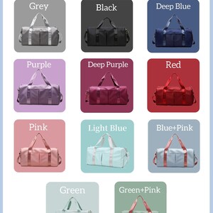 Bolsa de lona con monograma, bolsa de gimnasio, bolsa de viaje personalizada, bolsa de fin de semana, bolsa de viaje con monograma, bolsa de viaje, bolsa de lona para niños, bolsa imagen 4