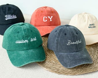 Custom Text Embroidered Hat, Personalized Dad Hat, Your Own Text Hat, Mama Hats, Custom Trucker Hat,Custom Dad Cap,Birthday Gift,Wedding Hat