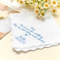 Personalized Embroidered Wedding Handkerchief, Custom Embroidered Handkerchief with Wedding Dat, Gift for Bride Bridal Party, Handkerchief