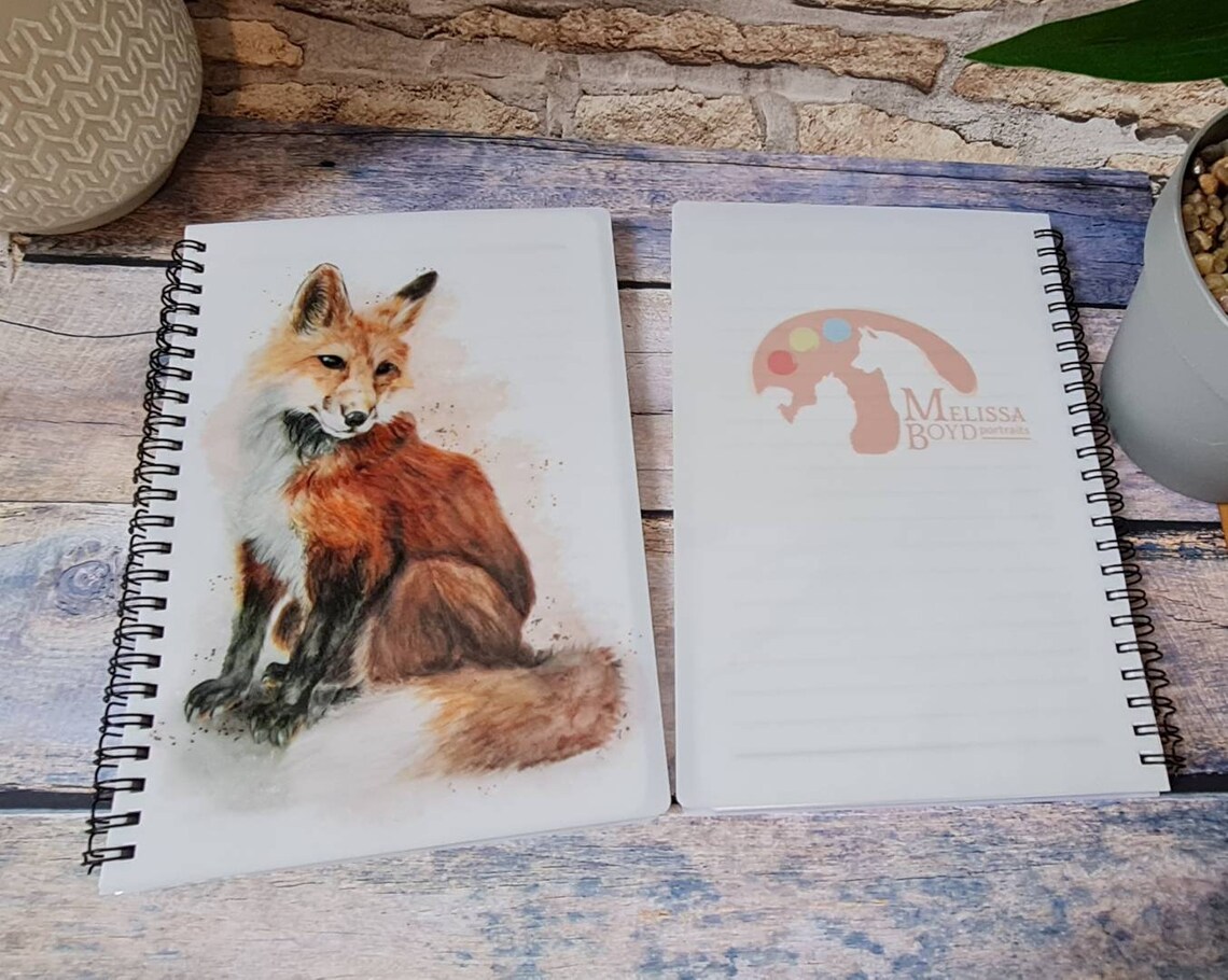 Fox Notebook A5 Fox Notepad Animal Gift Idea Student Gift Etsy