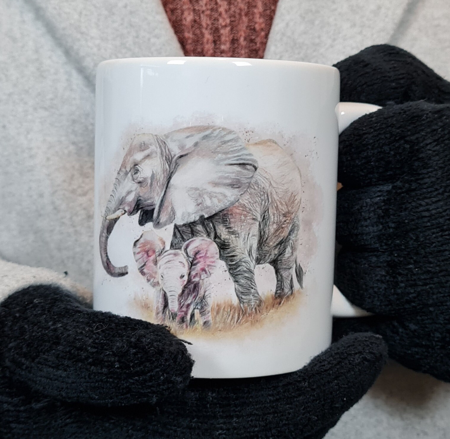 Elephant Mug Animal Mug Set Elephant Gifts Wildlife Home Etsy UK
