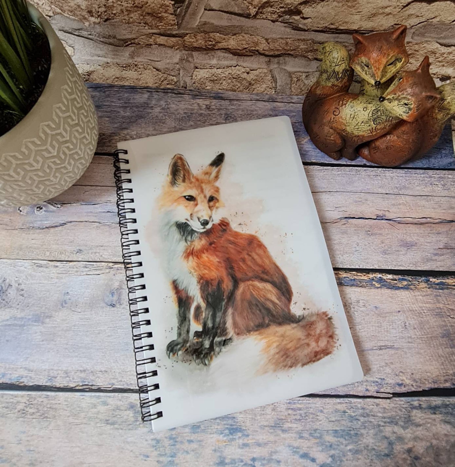 Fox Notebook A5 Fox Notepad Animal Gift Idea Student Gift Etsy
