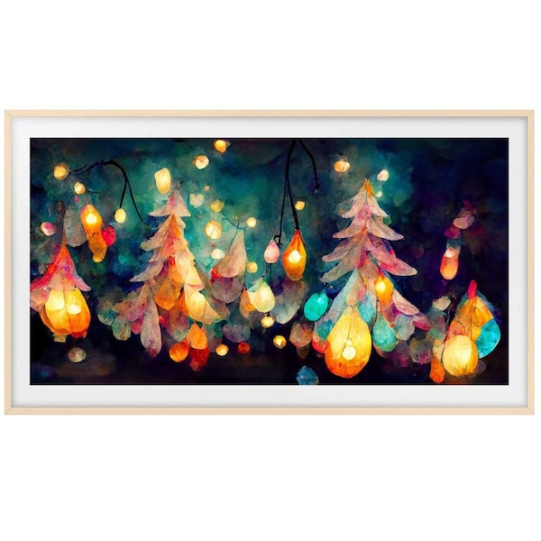 Christmas Frame TV Art - Whimsical and Magical Christmas Scene | Instant Download