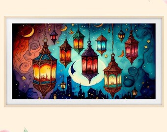 Vibrant Ramadan and Eid Lanterns - Samsung Frame TV Art