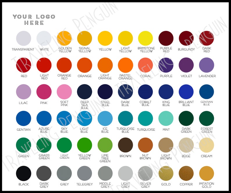 Oracal 651 Permanent Vinyl Decal Color Chart Oracal 651 | Etsy