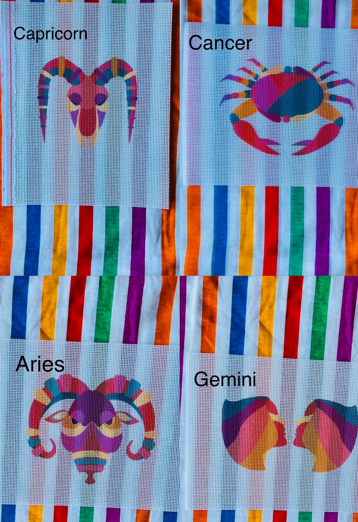 Zodiac Needlepoint Canvases Etsy